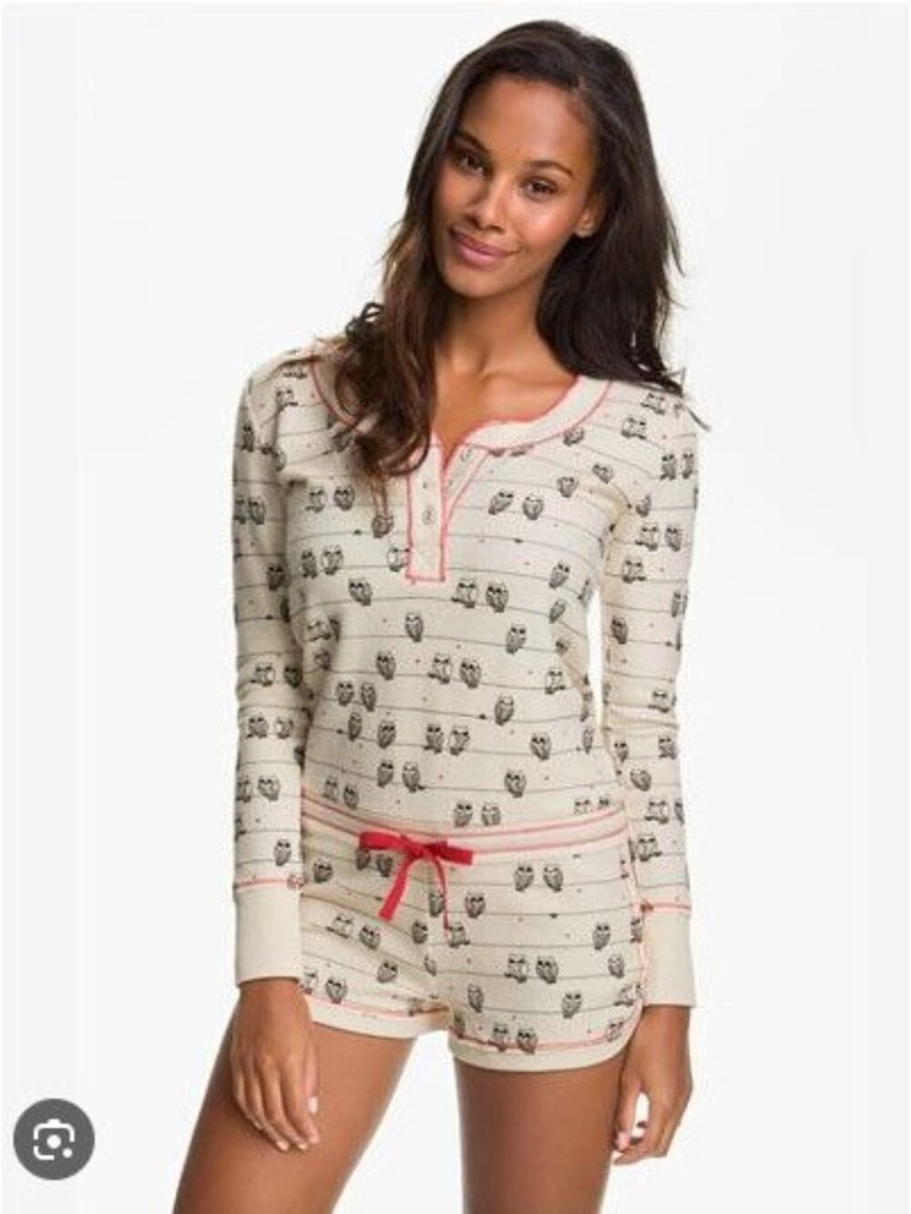 Kensie Make Pretty Women’s Pajama Romper Jumpsuit Size M Cotton Blend Print